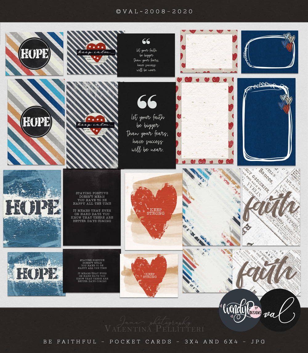 Be Faithful {Pocket Cards} | Collab WendyP Designs & Val
